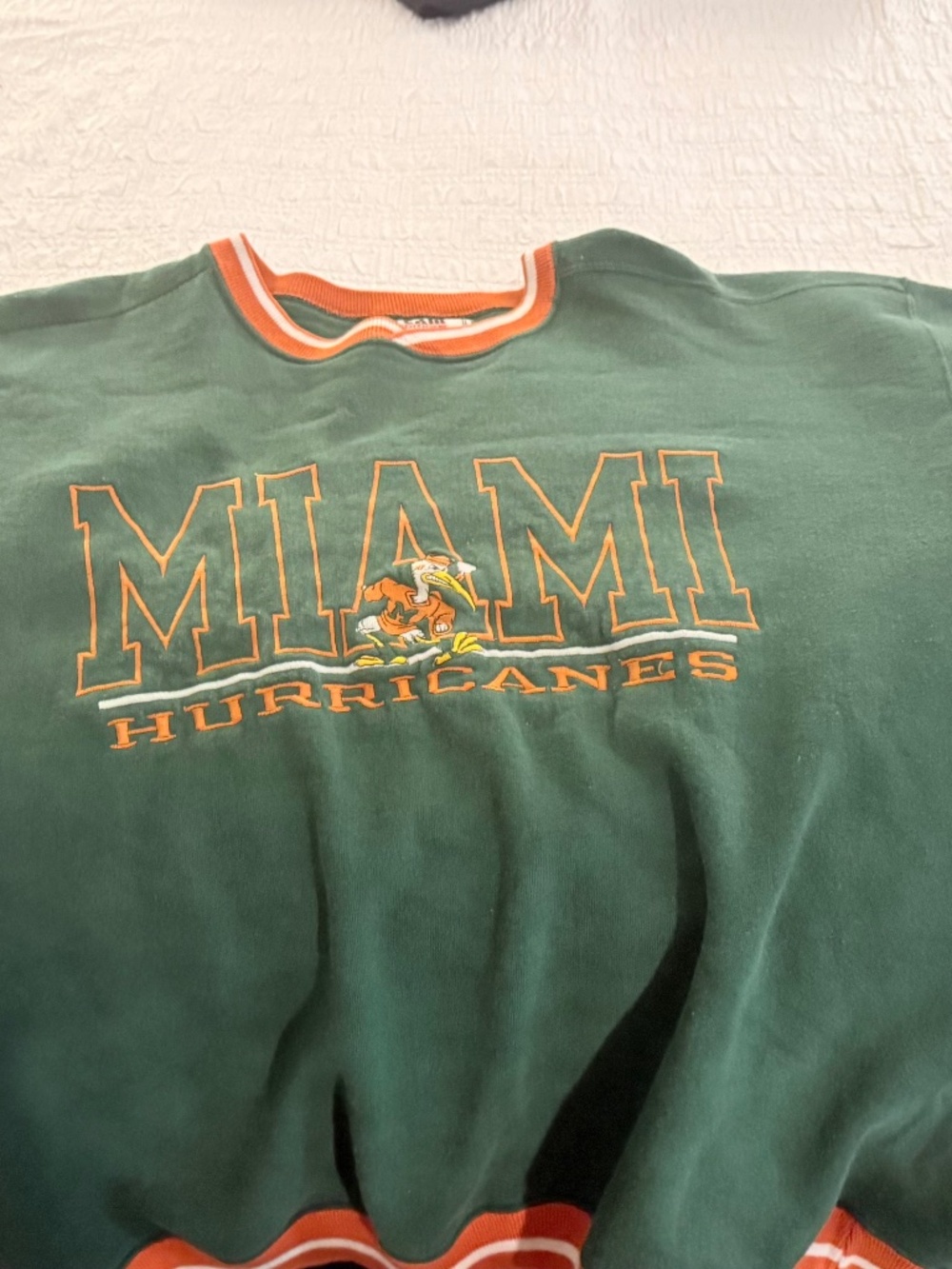 Vintage 90s Miami Hurricanes Team Edition Sweatshirt XXL Embroidered USA Made